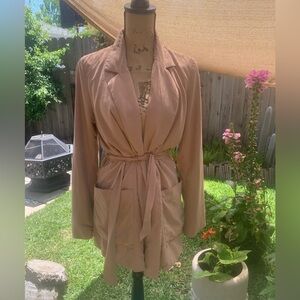 UO Women's Tan Belted Trench / Jacket